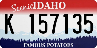 ID license plate K157135