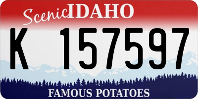 ID license plate K157597