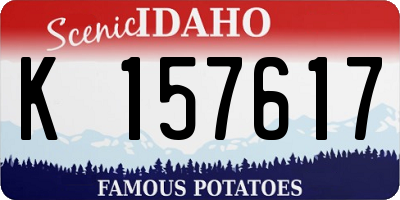 ID license plate K157617
