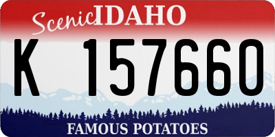 ID license plate K157660