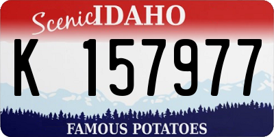 ID license plate K157977