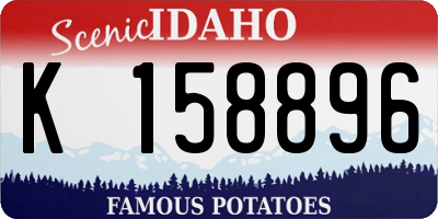 ID license plate K158896