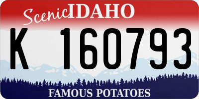 ID license plate K160793