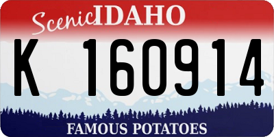 ID license plate K160914
