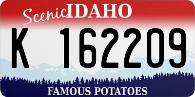 ID license plate K162209
