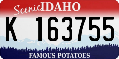 ID license plate K163755