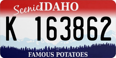 ID license plate K163862