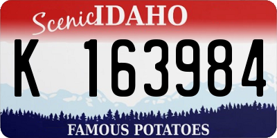 ID license plate K163984