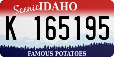 ID license plate K165195