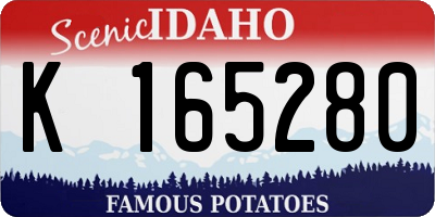 ID license plate K165280