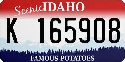 ID license plate K165908