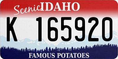 ID license plate K165920