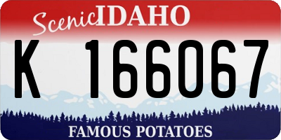 ID license plate K166067