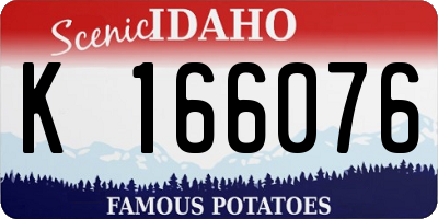 ID license plate K166076