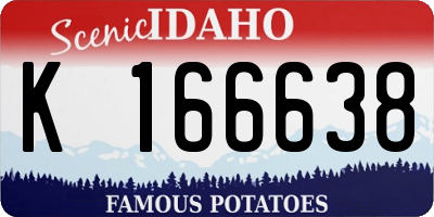 ID license plate K166638