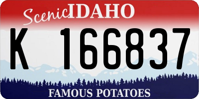 ID license plate K166837