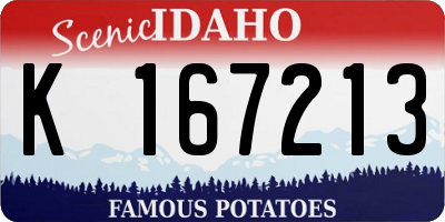 ID license plate K167213