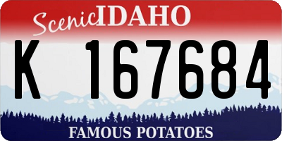 ID license plate K167684