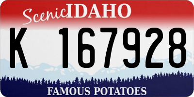 ID license plate K167928
