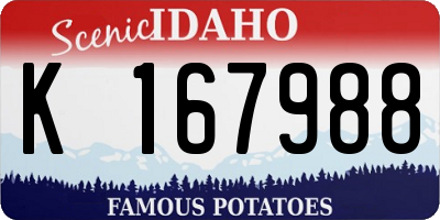 ID license plate K167988