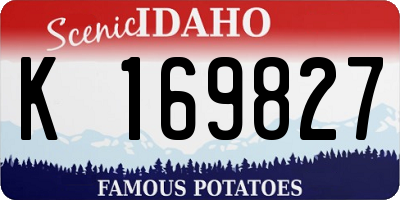ID license plate K169827