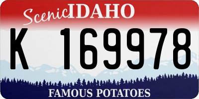 ID license plate K169978