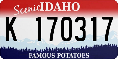 ID license plate K170317