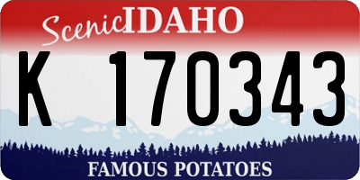 ID license plate K170343