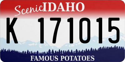 ID license plate K171015