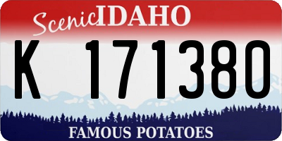 ID license plate K171380