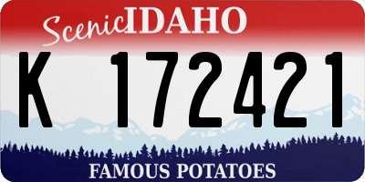 ID license plate K172421