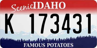 ID license plate K173431