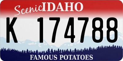 ID license plate K174788