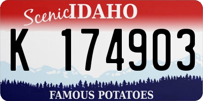 ID license plate K174903