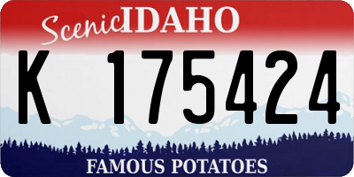 ID license plate K175424