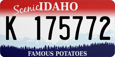 ID license plate K175772
