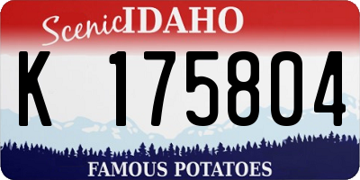ID license plate K175804