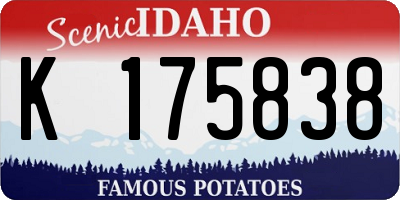 ID license plate K175838