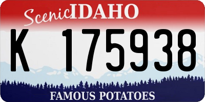 ID license plate K175938