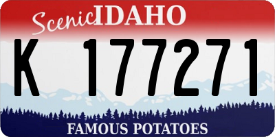 ID license plate K177271