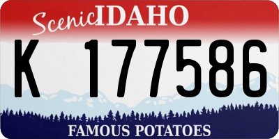 ID license plate K177586