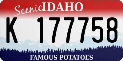 ID license plate K177758