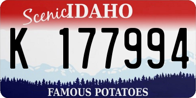 ID license plate K177994