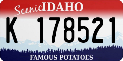 ID license plate K178521