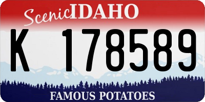 ID license plate K178589