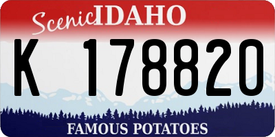 ID license plate K178820