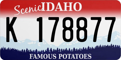 ID license plate K178877