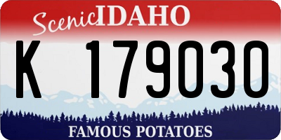 ID license plate K179030