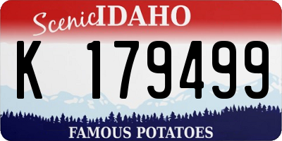 ID license plate K179499