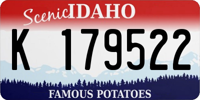 ID license plate K179522